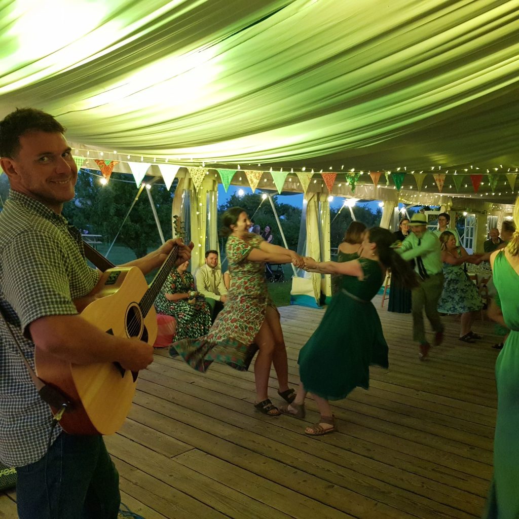 Jake plays for a Cornwall  Wedding Ceilidh